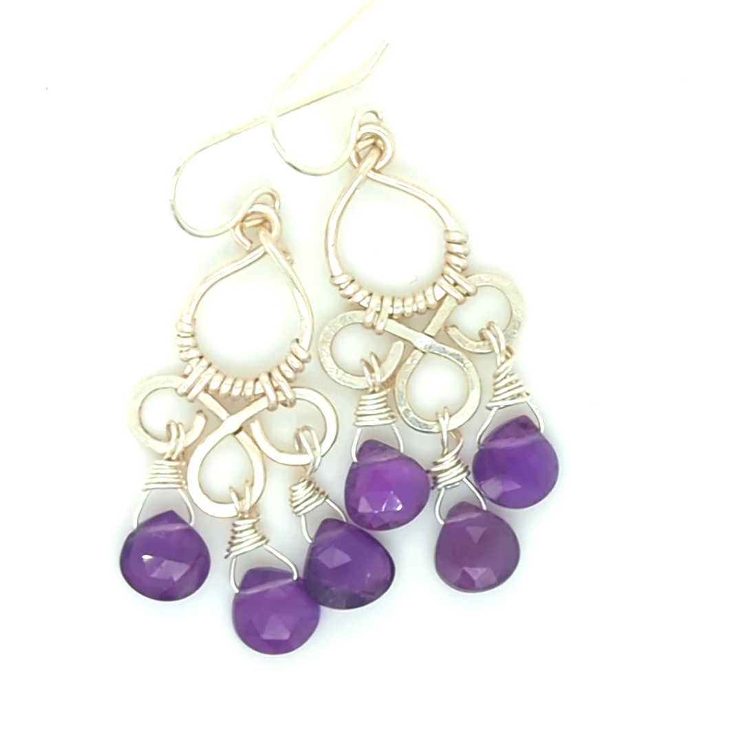 Amethyst Chandelier Earrings