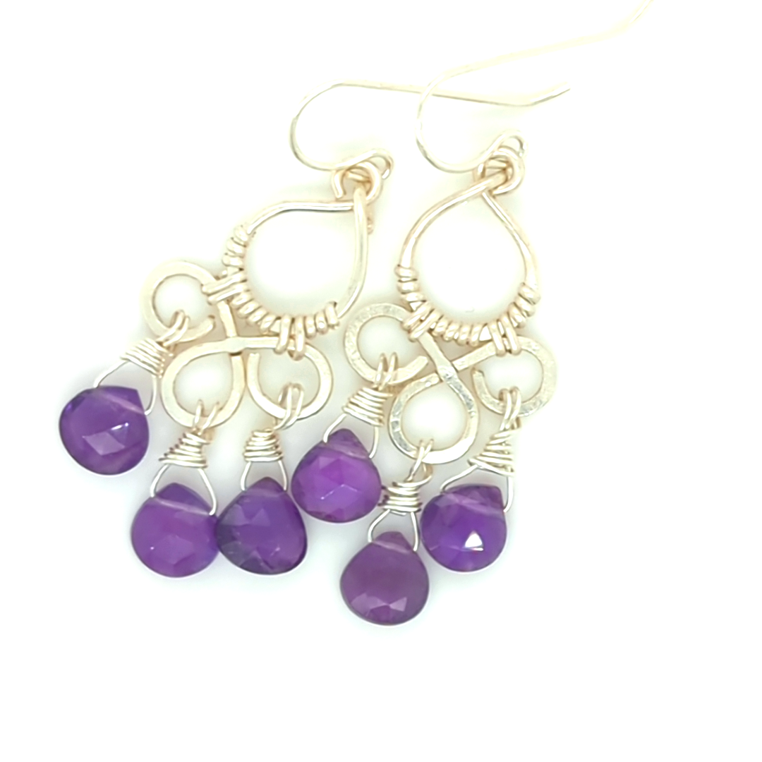 Amethyst Chandelier Earrings