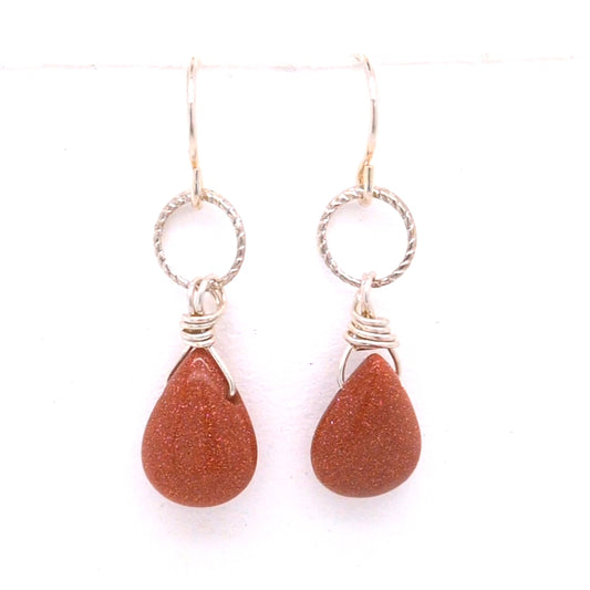 Goldstone earrings
