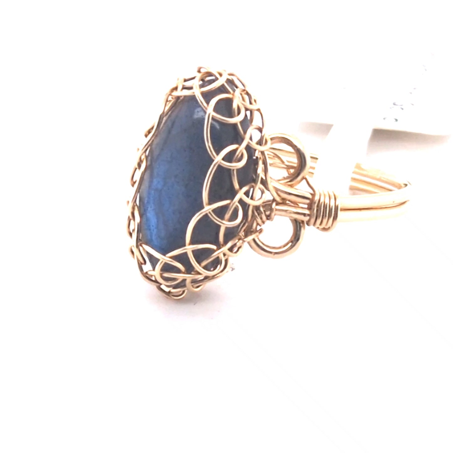 Labradorite Gold Ring