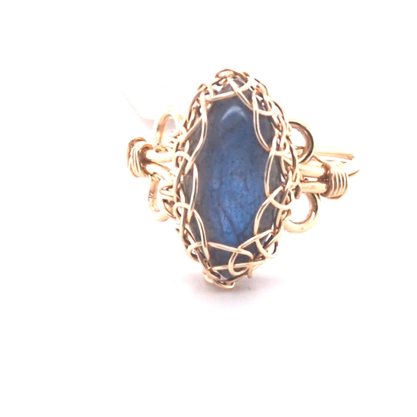 Labradorite Gold Ring