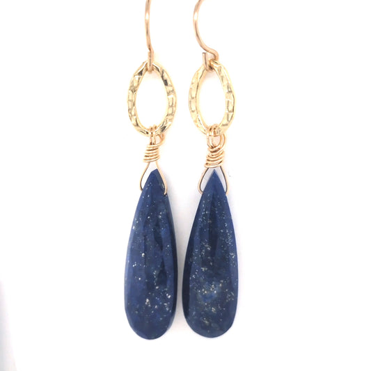 Lapis teardrop earrings