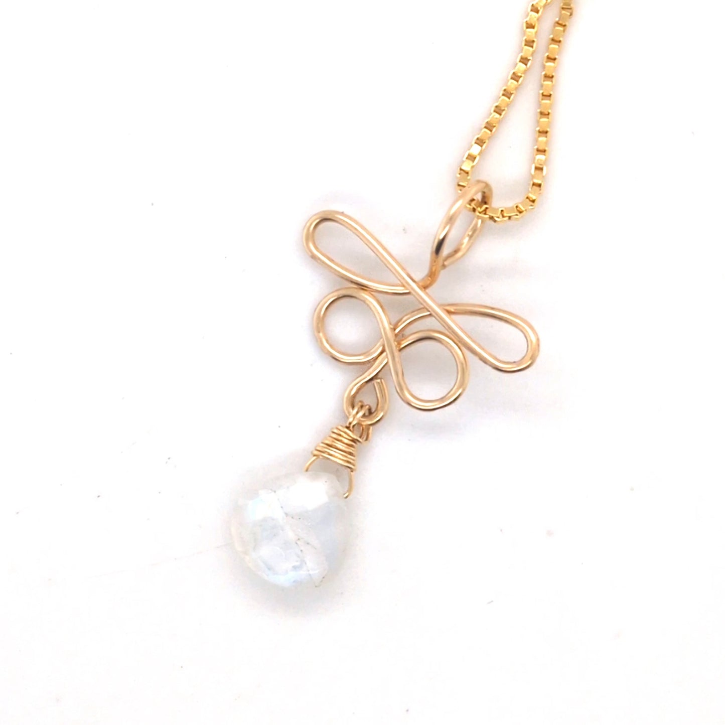 Moonstone Spiral Pendant