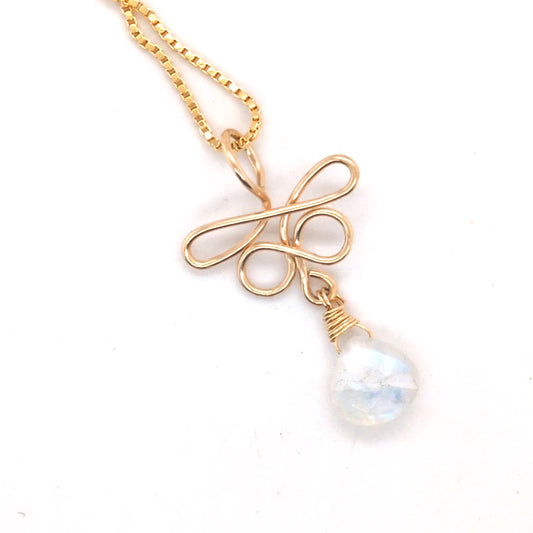 Moonstone Spiral Pendant