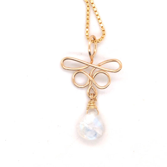 Moonstone Spiral Pendant