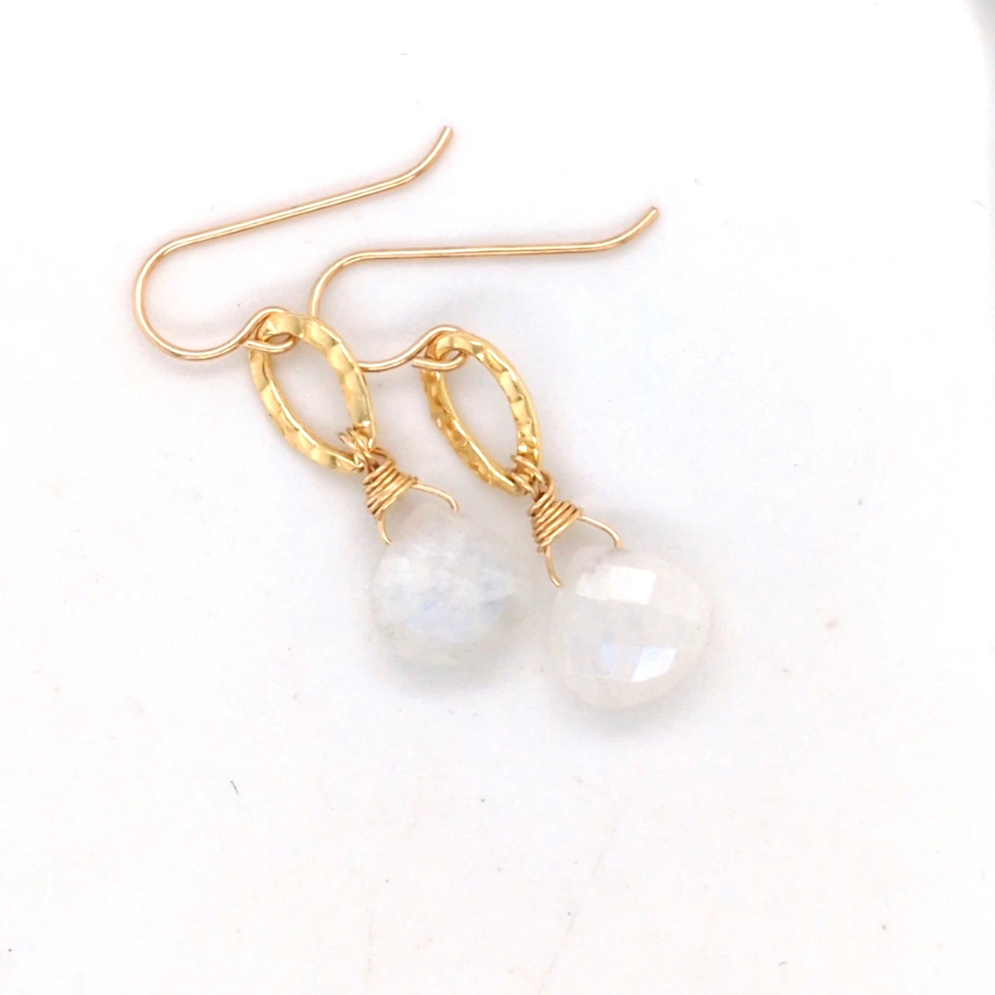 Moonstone Gold drop earrings