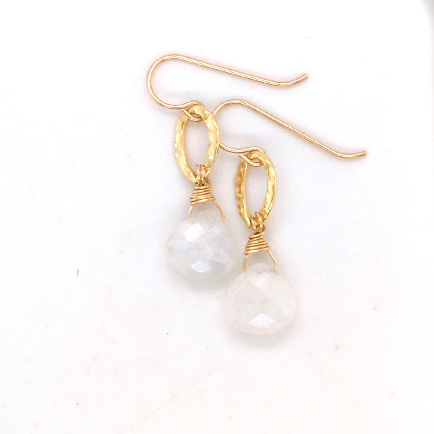 Moonstone Gold drop earrings