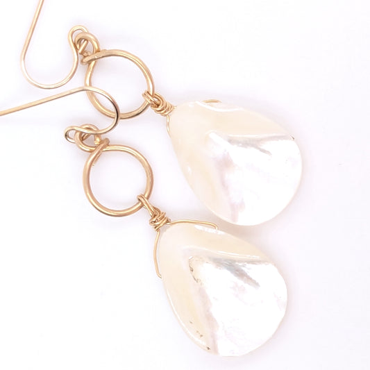 Mother Of Pearl Gold Earrings