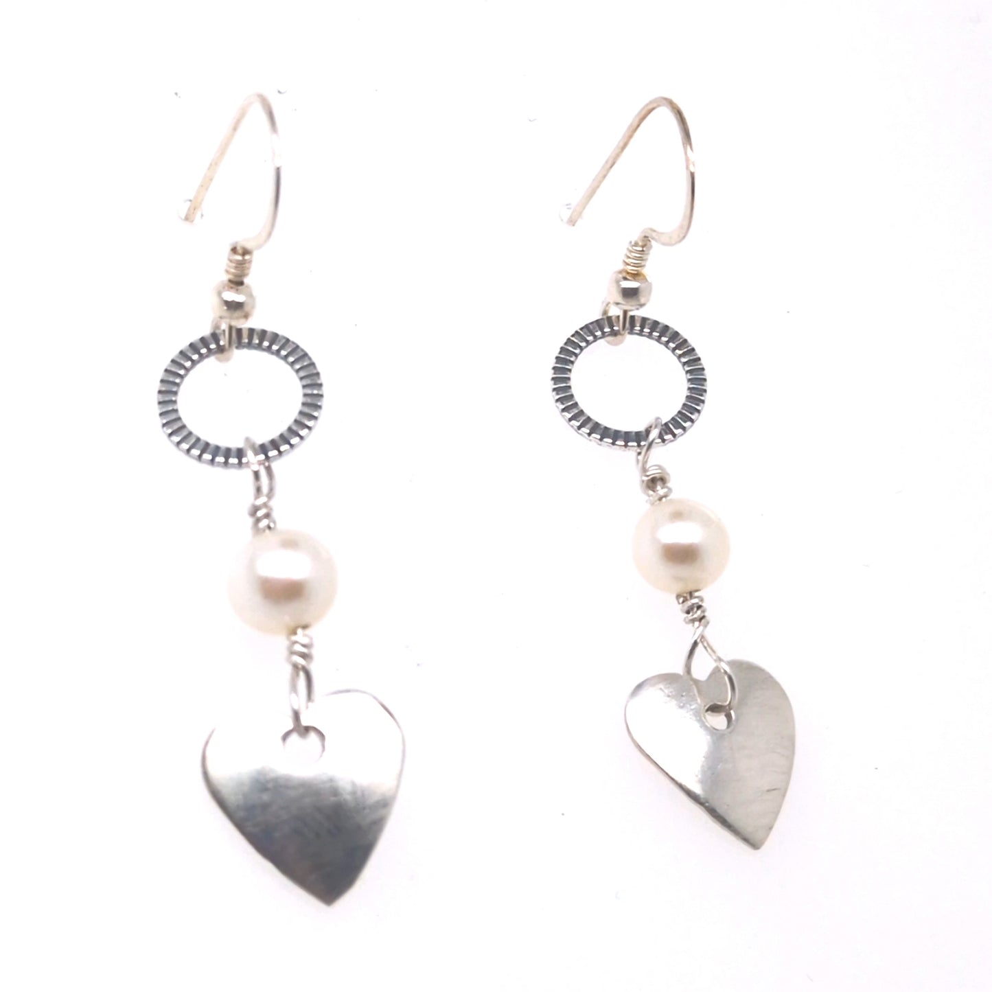 Heart and Pearl Earrings
