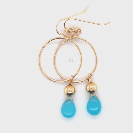 Chalcedony hoops