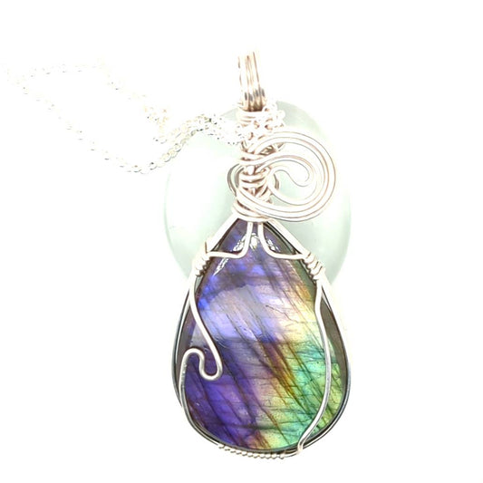 Large Purple Labradorite Pendant