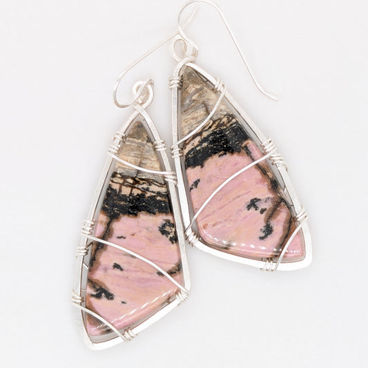 Rhodonite Butterfly Earrings