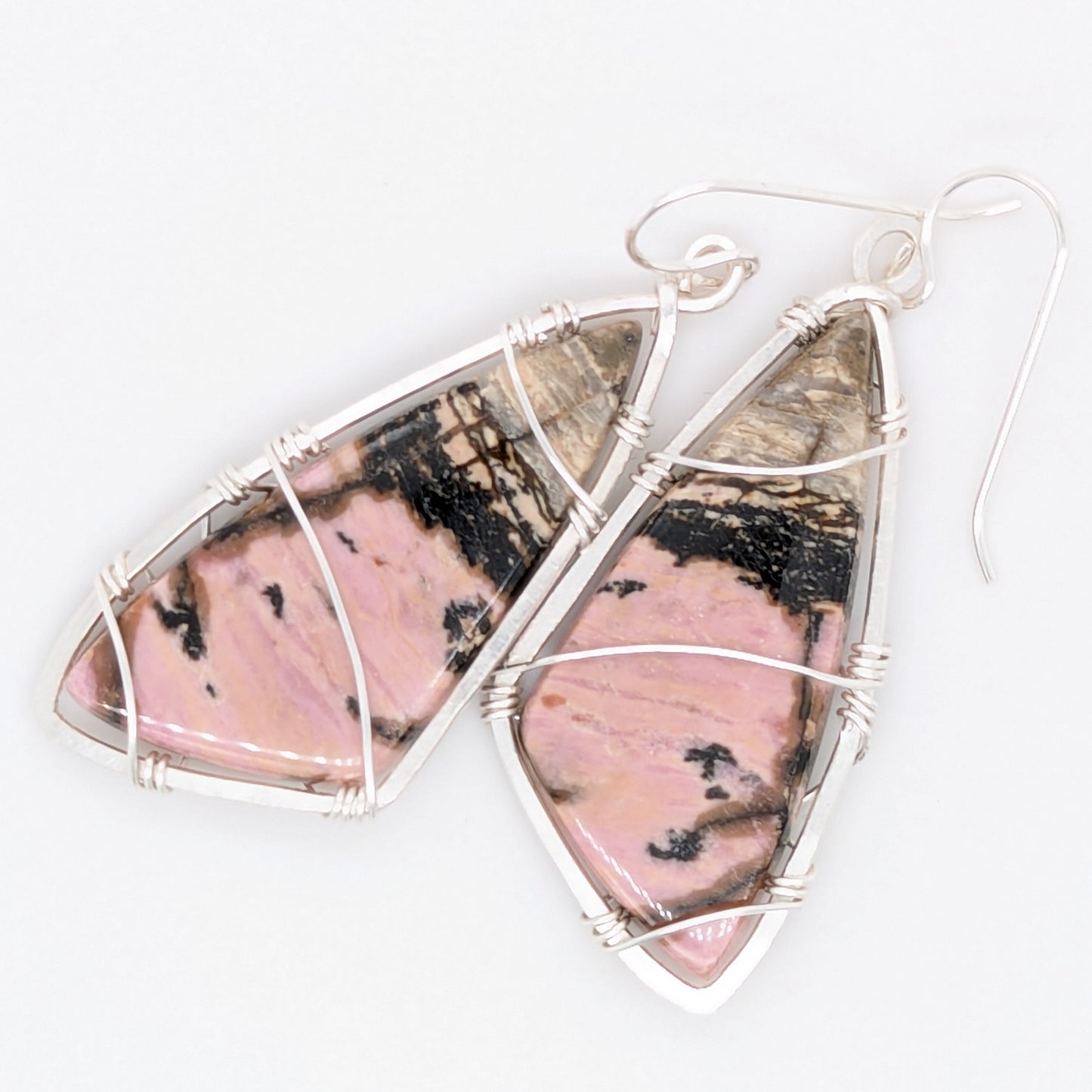 Rhodonite Butterfly Earrings