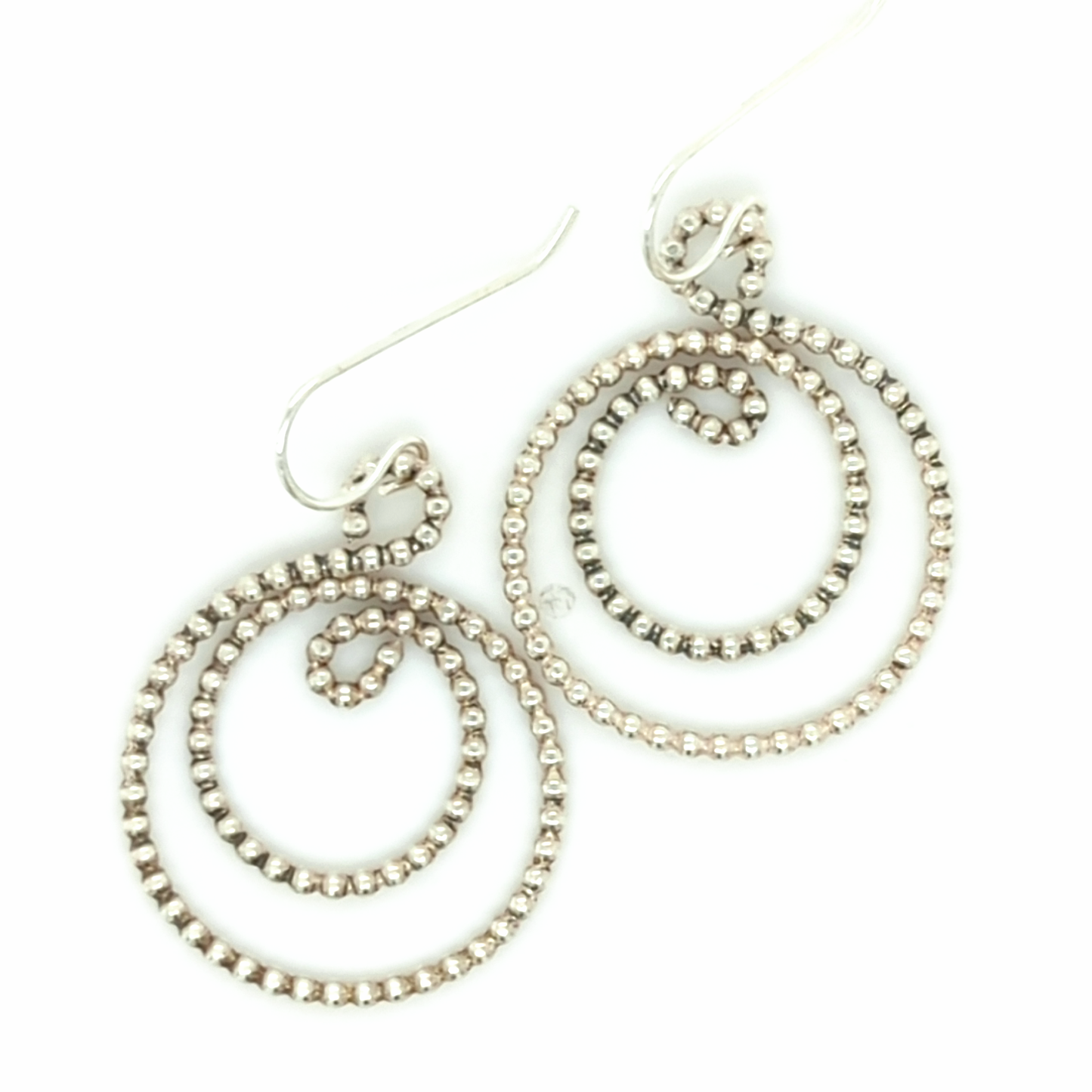 Spiral beaded Hoops