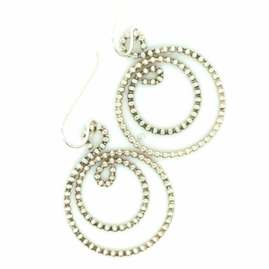 Spiral beaded Hoops