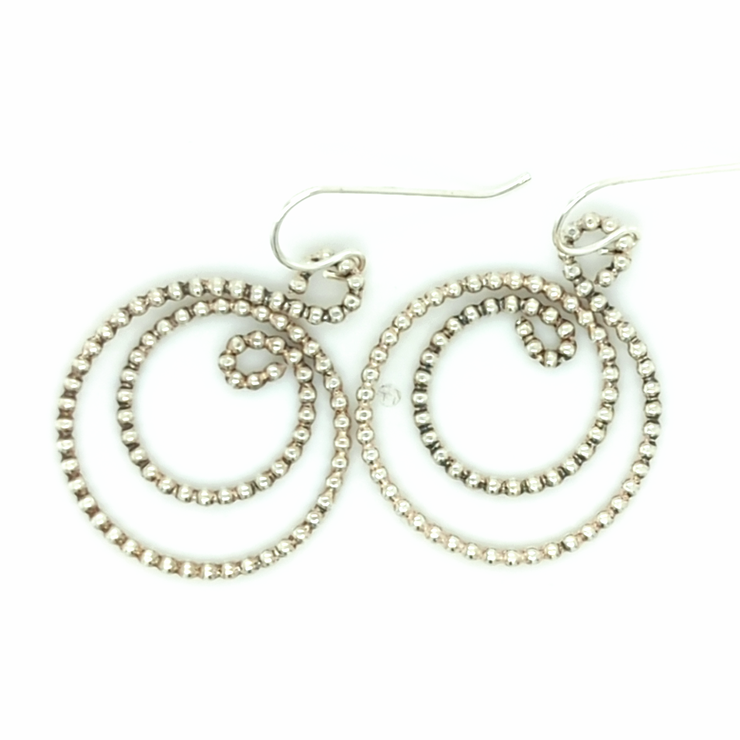 Spiral beaded Hoops