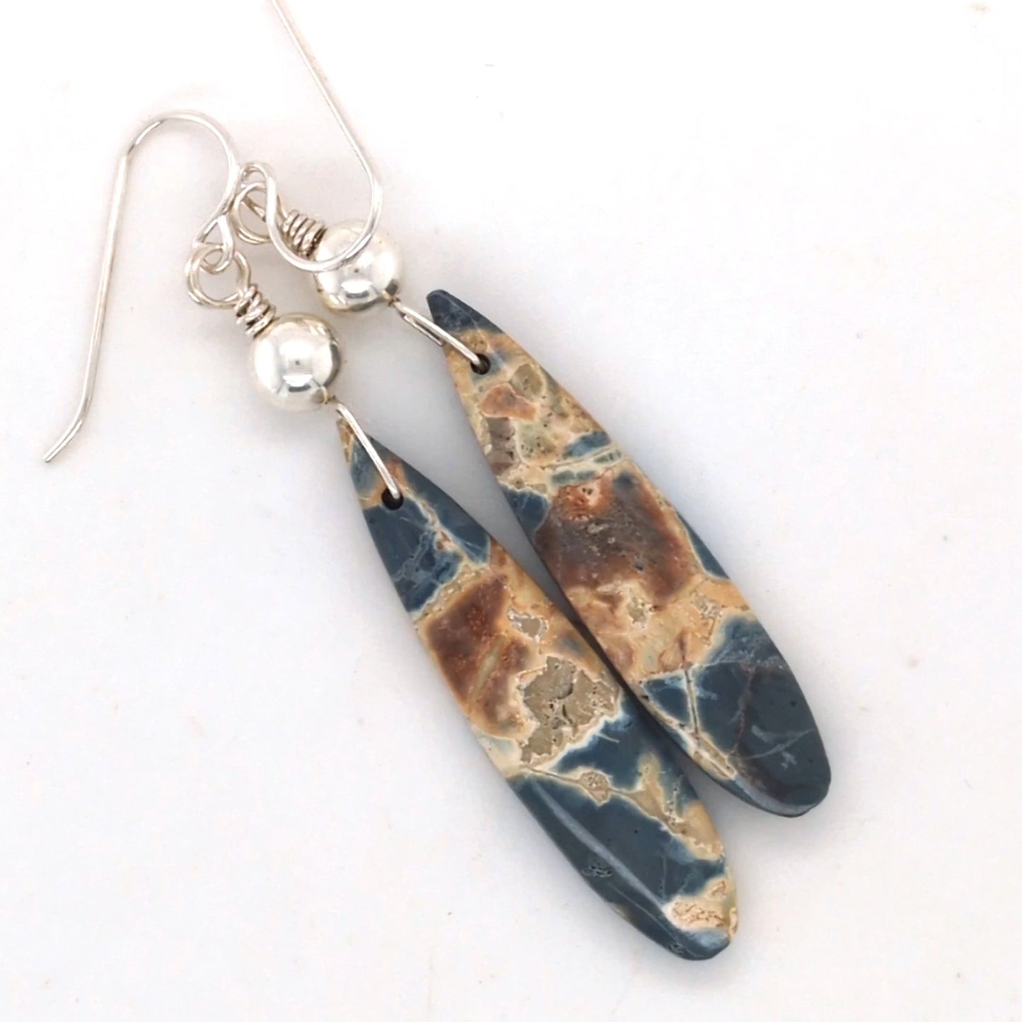 Slate Blue Jasper Earrings
