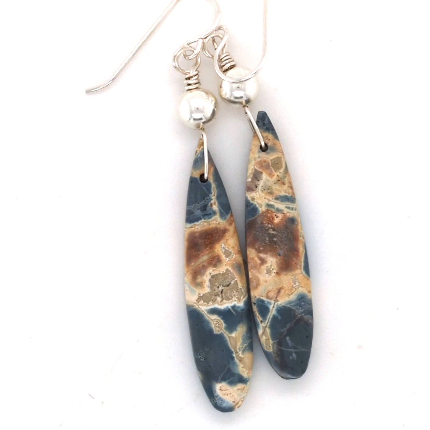 Slate Blue Jasper Earrings
