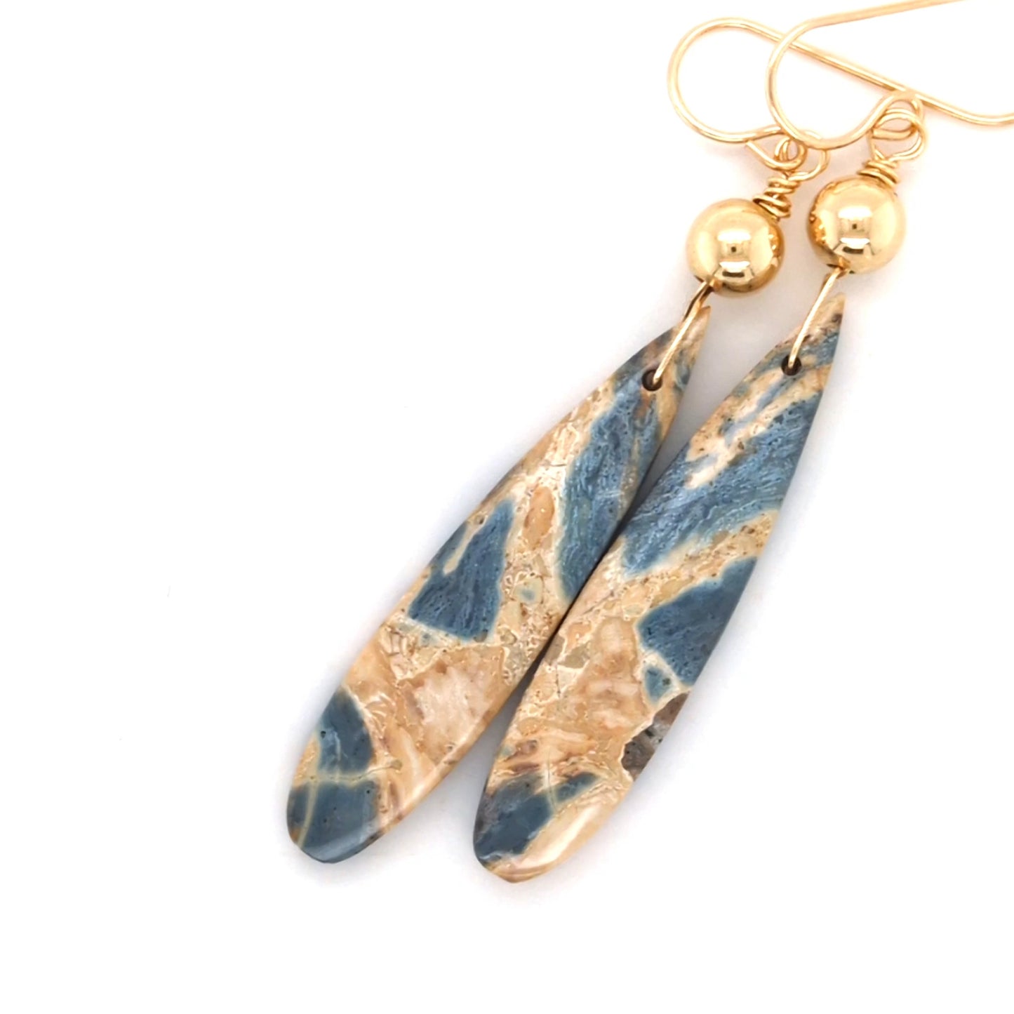 Slate Blue Jasper Earrings