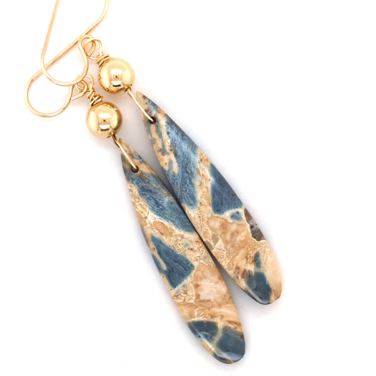 Slate Blue Jasper Earrings