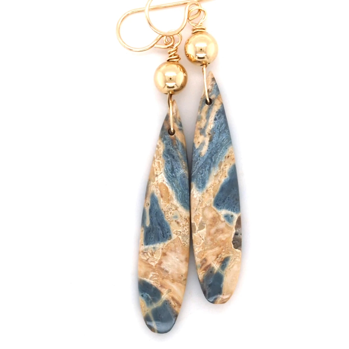Slate Blue Jasper Earrings