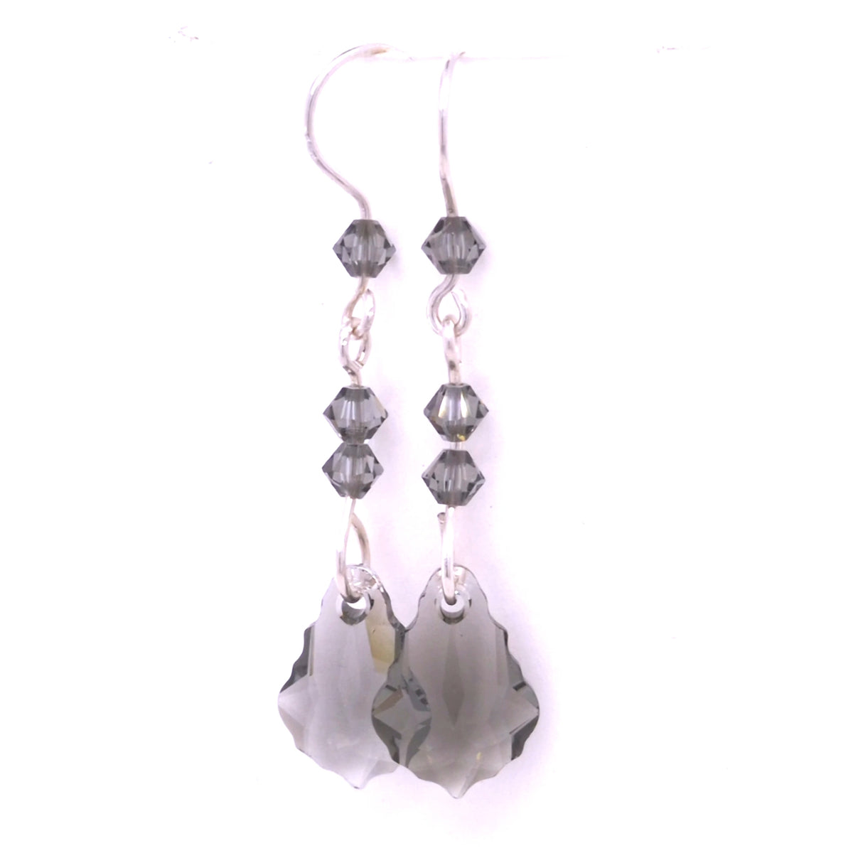 Crystal Smoky Grey Earrings
