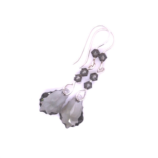 Crystal Smoky Grey Earrings