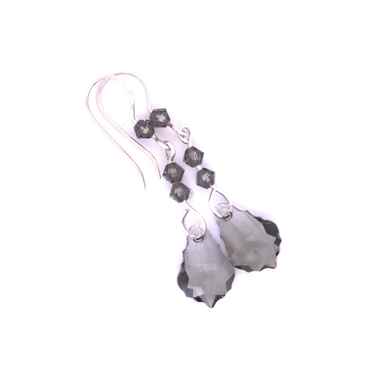 Crystal Smoky Grey Earrings