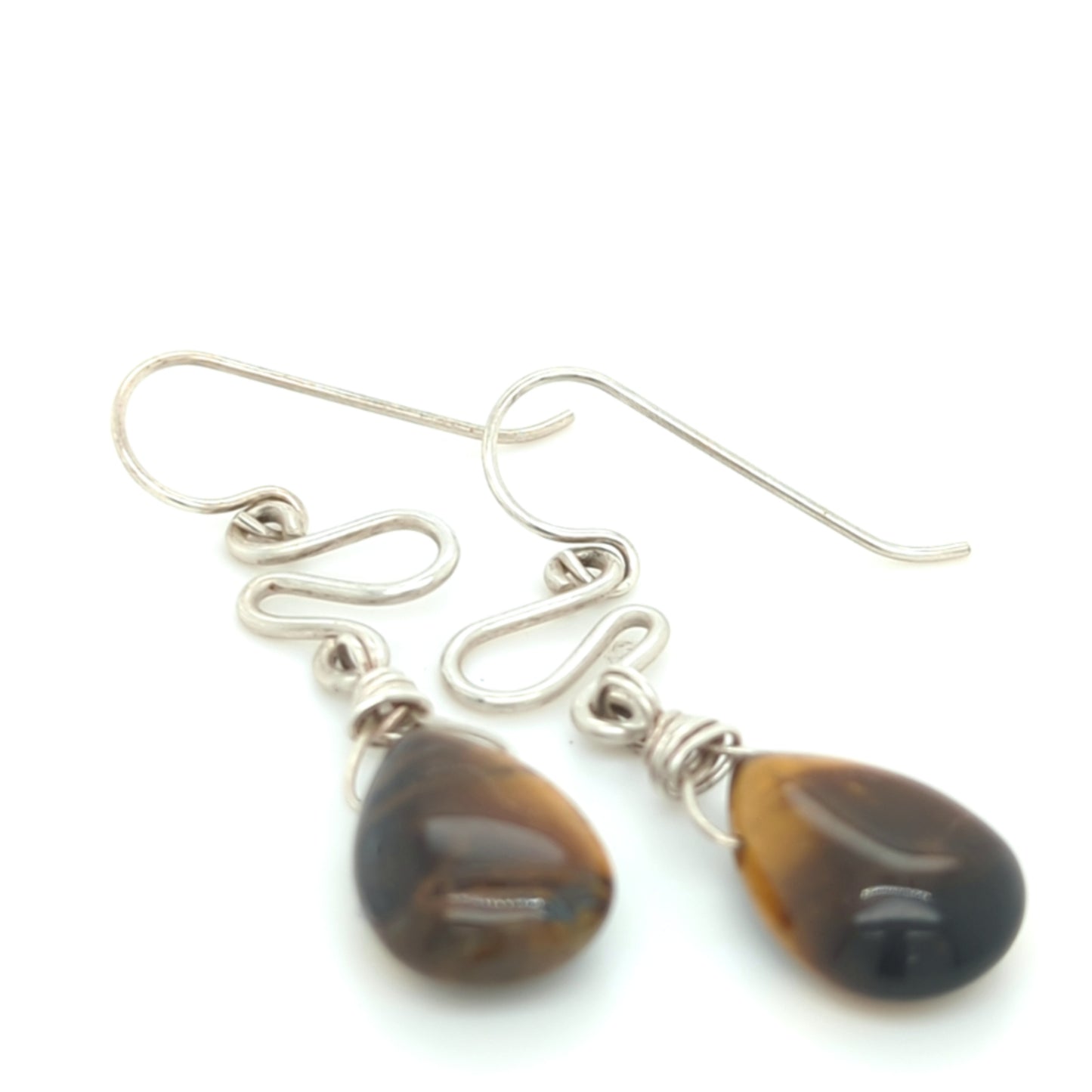 Tiger Eye Infinity Earrings