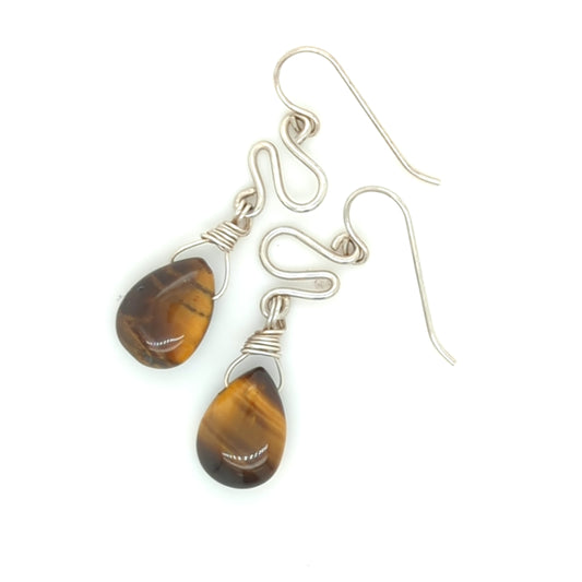 Tiger Eye Infinity Earrings