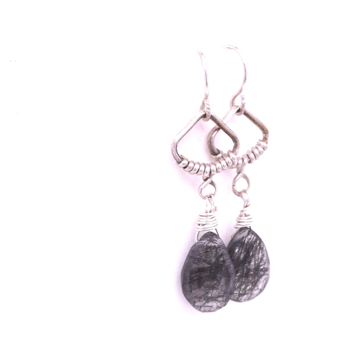 Tourmaline Triangle Drop Earrings