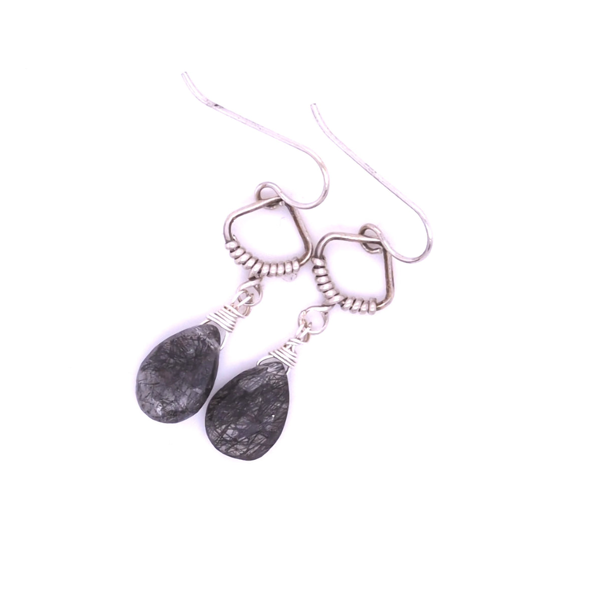 Tourmaline Triangle Drop Earrings