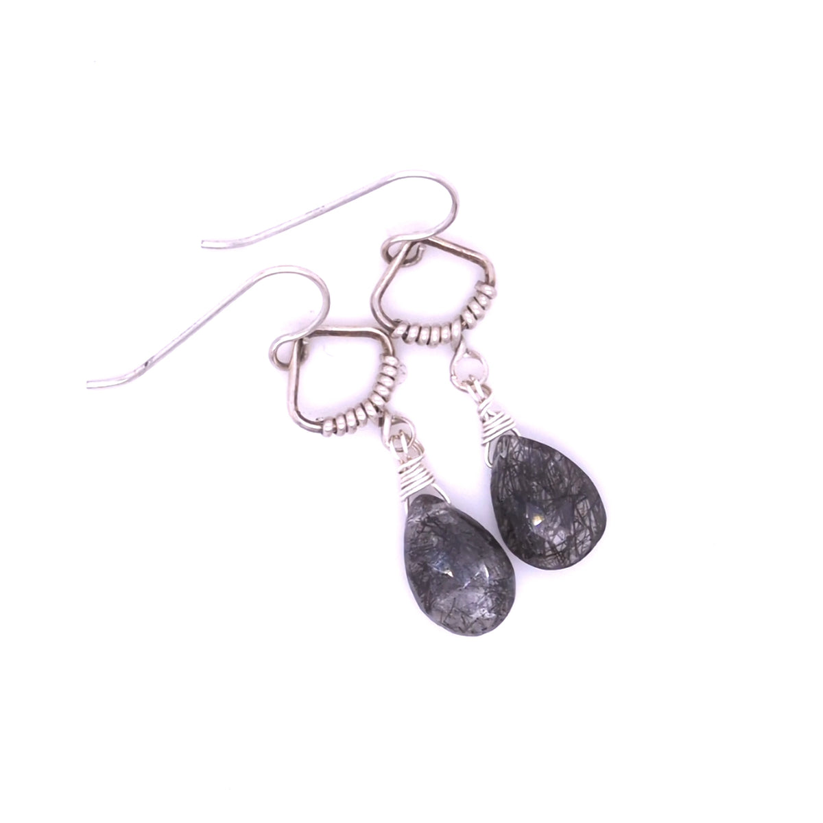 Tourmaline Triangle Drop Earrings