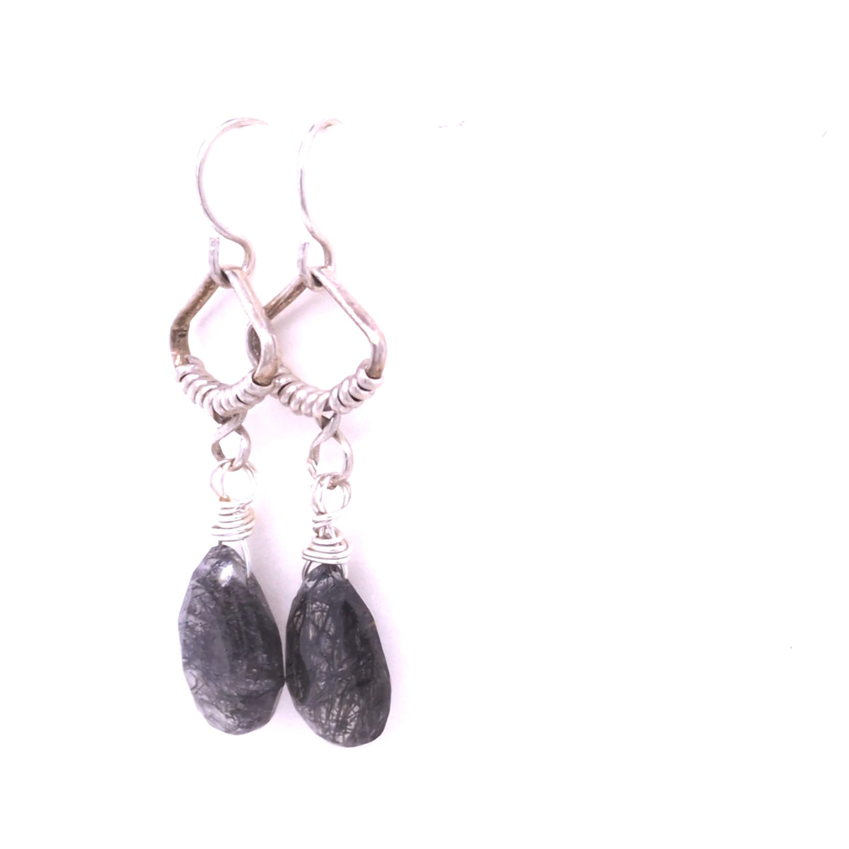 Tourmaline Triangle Drop Earrings