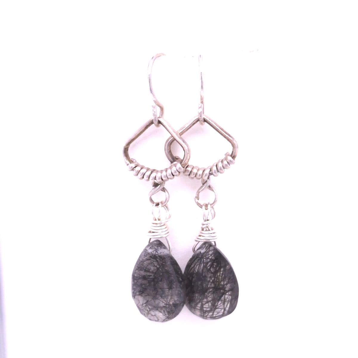 Tourmaline Triangle Drop Earrings